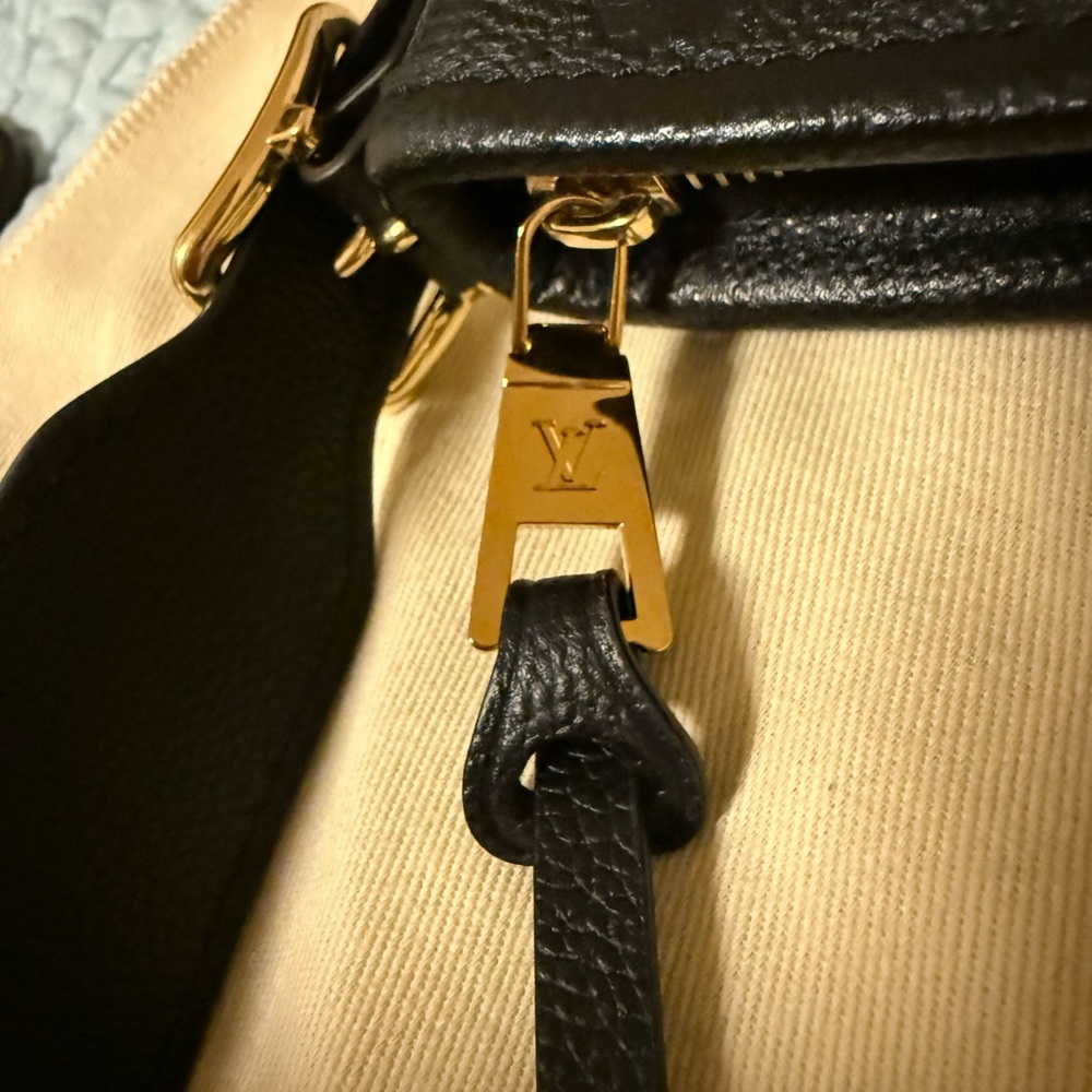 LV Louis Vuitton CarryAll PM Black Monogram Empreinte Leather Shoulder Bag - Picture 4 of 16